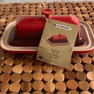 Le Creuset Red Butter Dish